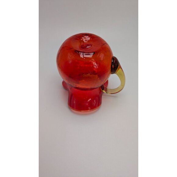 Rainbow Glass Hand Blown Amberina Creamer Pitcher Crackle Vintage Collectible - Picture 10 of 16